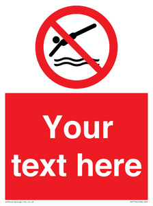 Custom prohibition no diving